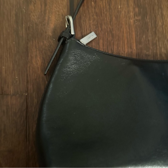 Elegant Black Leather Handbag Vintage Hobo International Y2K - Picture 13 of 14